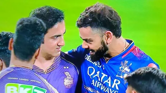 Gautam Gambhir , Kohli bury ghost of ugly IPL spat with internet-breaking hug during RCB vs KKR clash